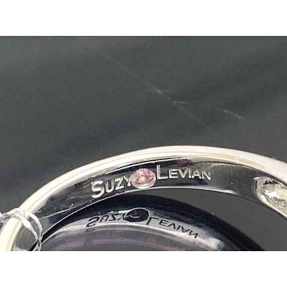 Suzy Levian Sterling Silver Marquise White Cubic Zirconia Engagement Ring SZ 8.5 - Picture 12 of 16